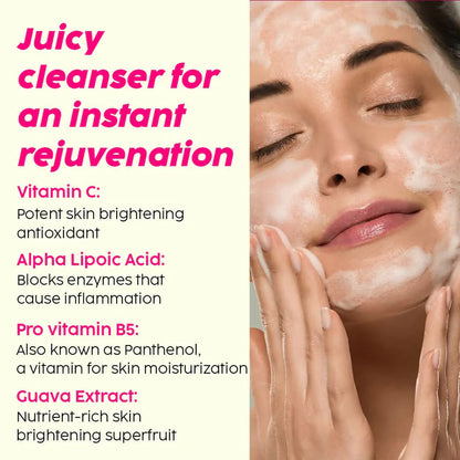 PLIX Guava Glow Brightening Skincare Combo | Vitamin C Face Serum + Juicy Cleanser | Hydrating and Glow Boosting Skin Care